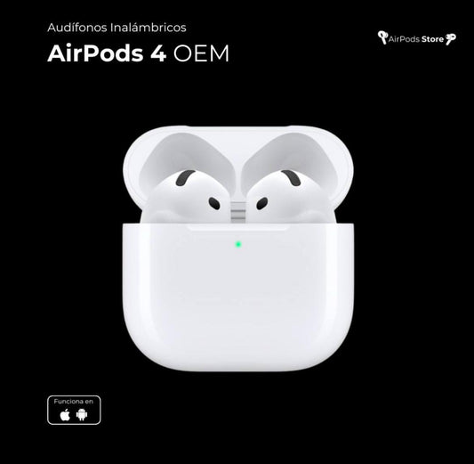 Apple Airpods 4 Blanc avec Boîtier de charge USB‑C Ecouteurs sans fil avec réduction active du bruit